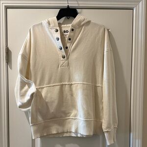 SO Men's Crewneck Hooded Pullover - Ivory